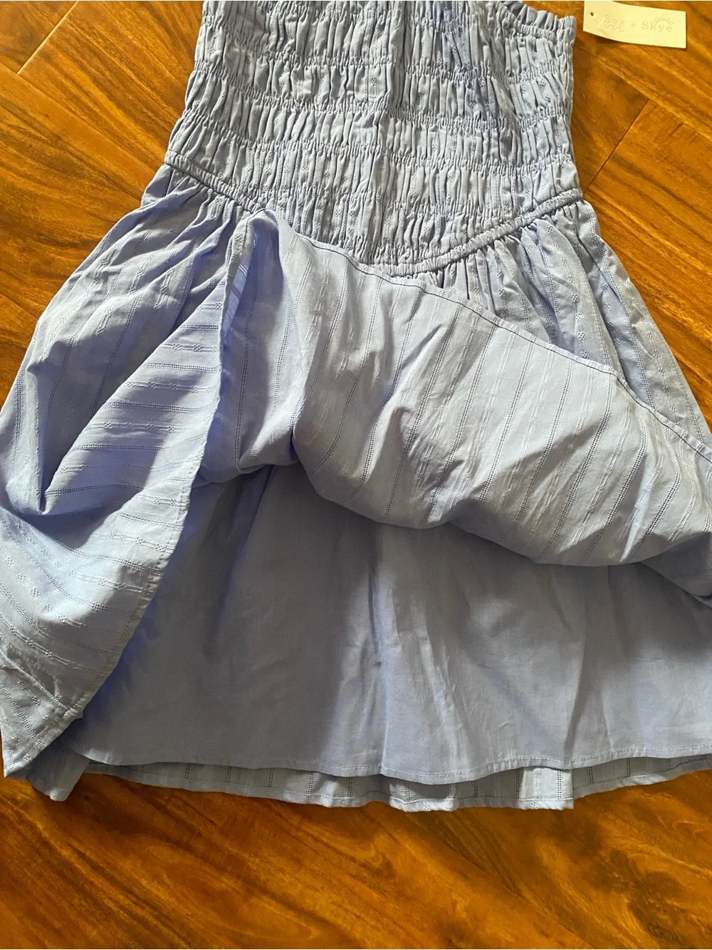 NWT New Sea + Skye Girls Periwinkle Smocked Cotton Sundress Size XL Coastal Boho